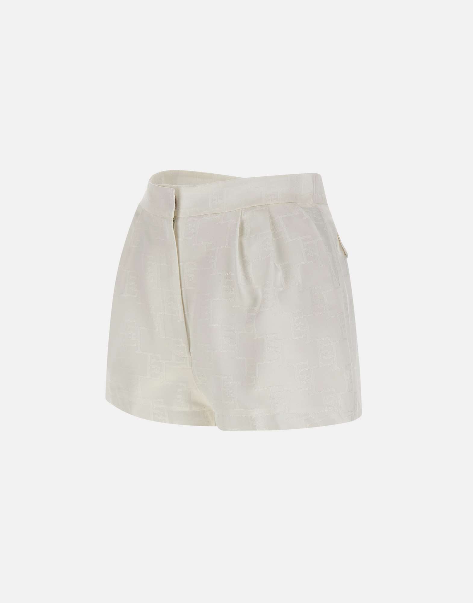 Elisabetta Franchi SH00942E2 Woman White Shorts - Zuklat