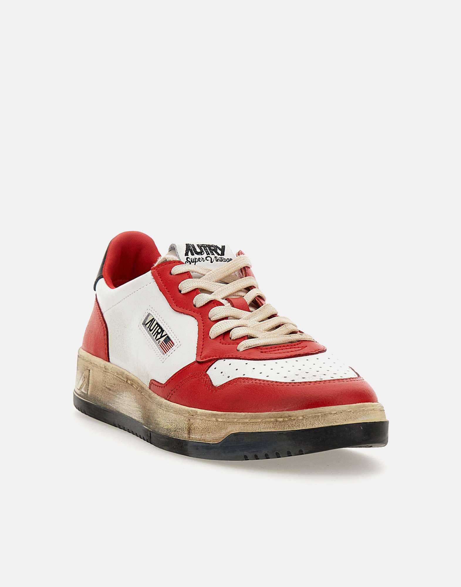 AUTRY AVLM Man WHITE-red Sneakers - Zuklat