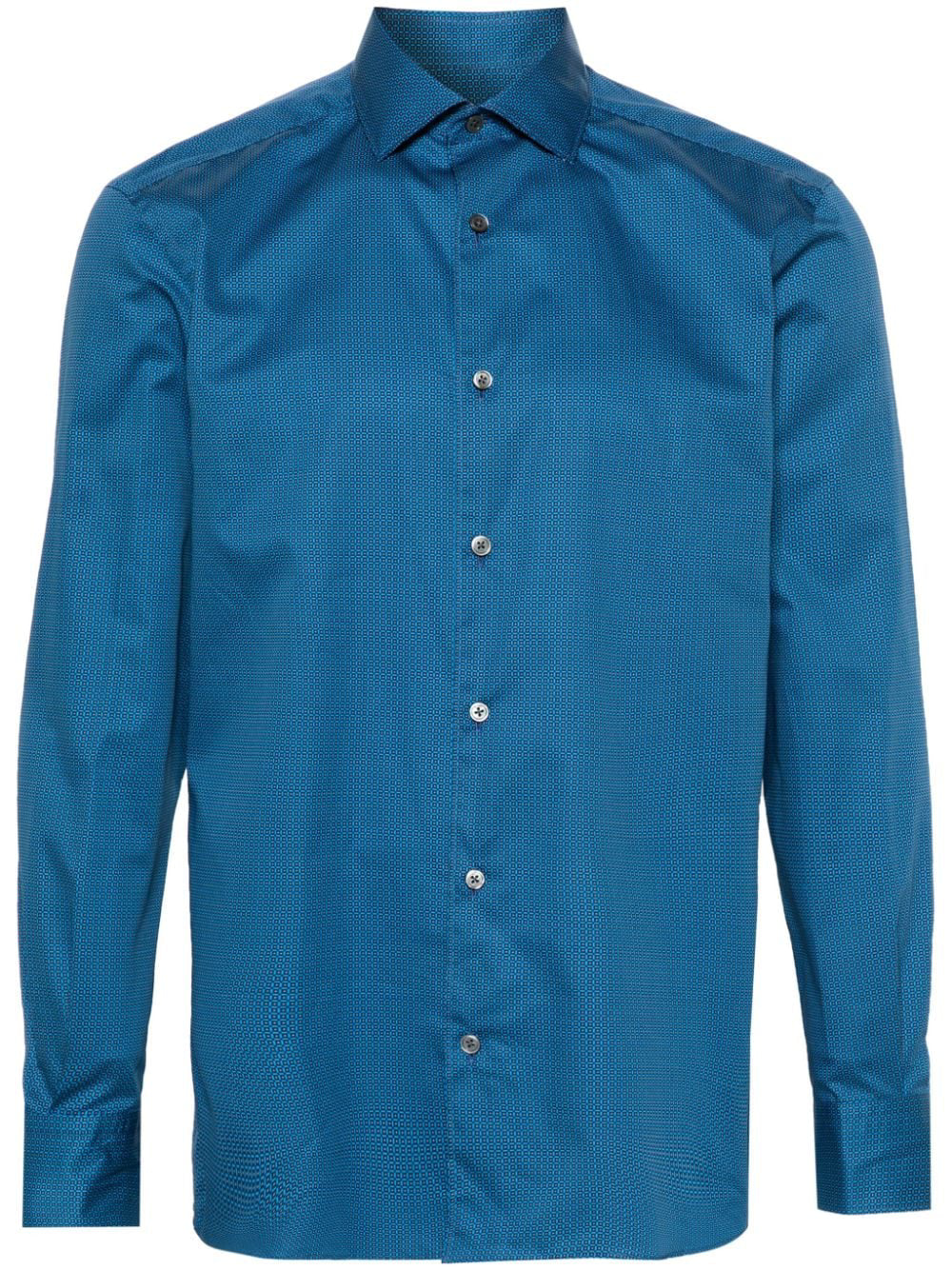 ZEGNA UDX06A7-SRF5 Man Blue Shirts - Zuklat