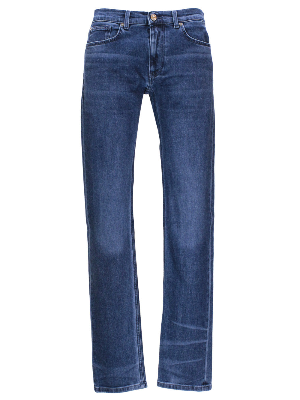 Versace 1013886 Man Washed Medium Blue Jeans - Zuklat